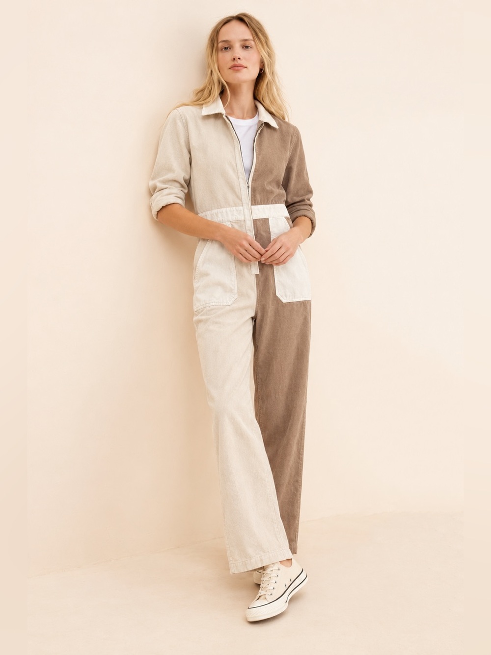 Brixton Mersey Colorblock Corduroy Utility Coverall
